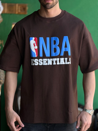تیشرت باکسی قهوه ای NBA