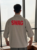 پیراهن باکسی طوسی swag