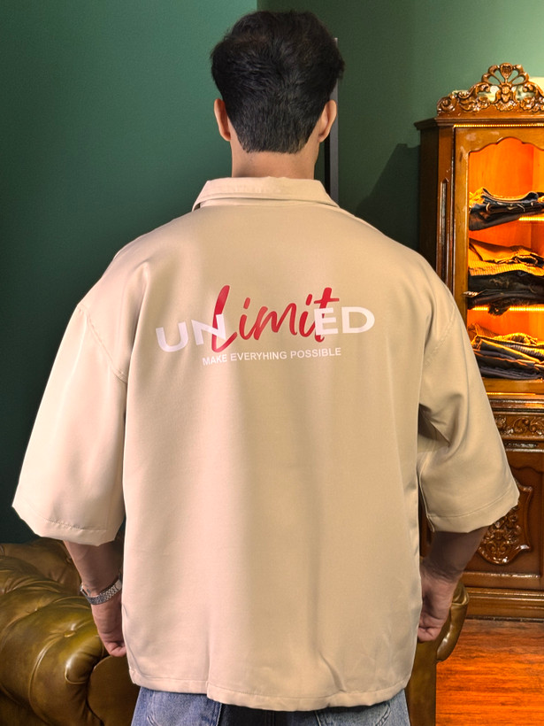 پیراهن باکسی no limited کرم