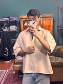 پیراهن باکسی no limited کرم